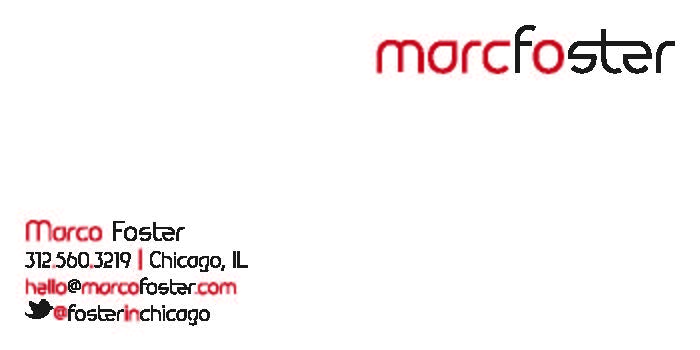 Marco Foster Business Card - Front