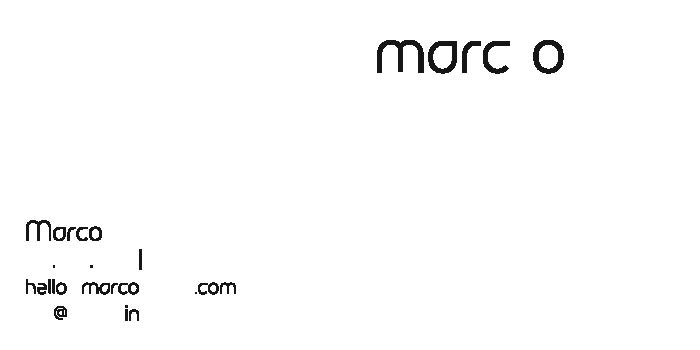 Marco Foster Business Card - Front - UV-Ready