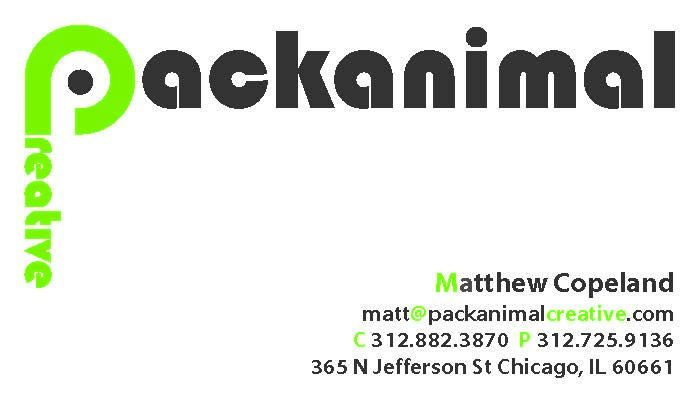 Packanimal Business Card - Front