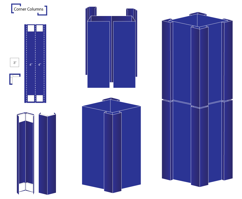 Tardis - Corner Columns